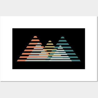 Geometric Mountains Posters and Art